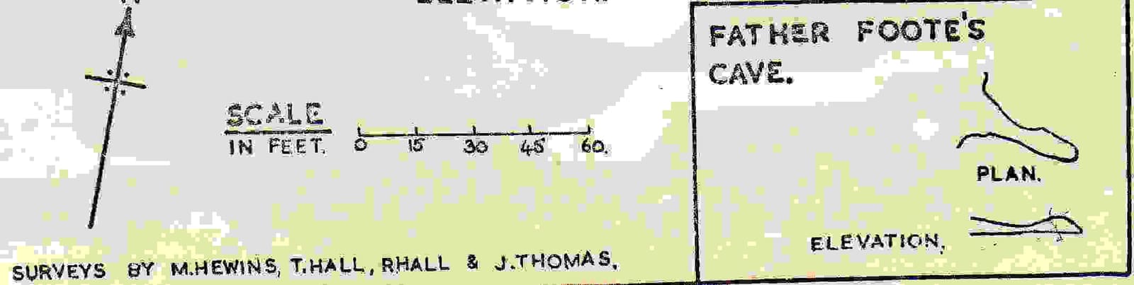 Survey drawing of Father Foote's Cave