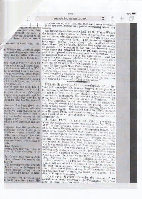 The Morning Post report, 1840
