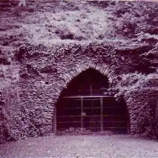 An earlier view of the cave mouth