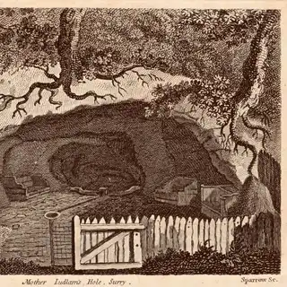 'Mother Ludlam's Hole, Surry', engraving by S. Hooper, 1785