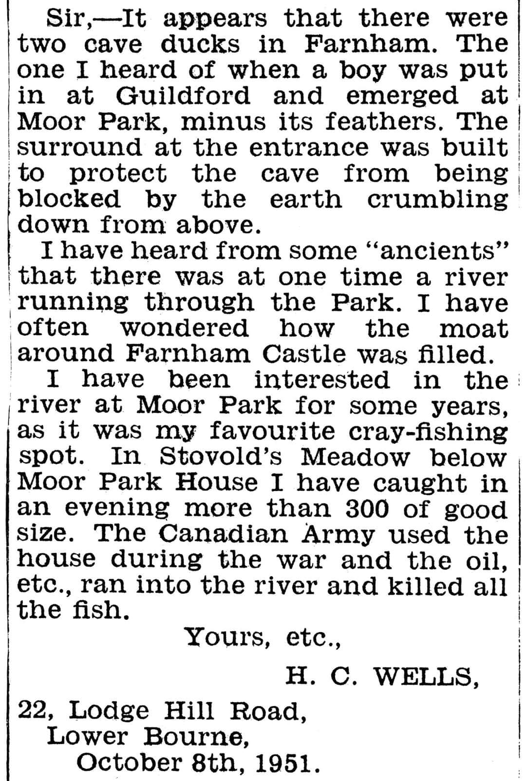 Archive image relating to the cave