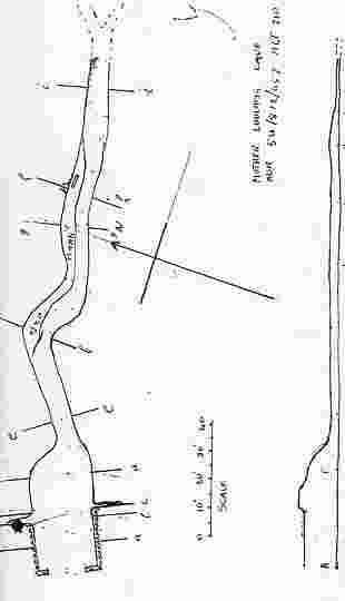 Cave survey drawing, plan view